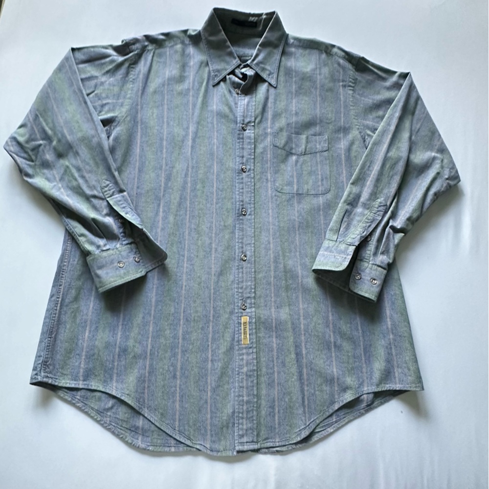 Vintage B.D. Baggies Striped Cotton Button Down Shirt